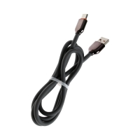 Кабель Type-C - USB, 6 A, оплётка PVC, 1 метр, серый