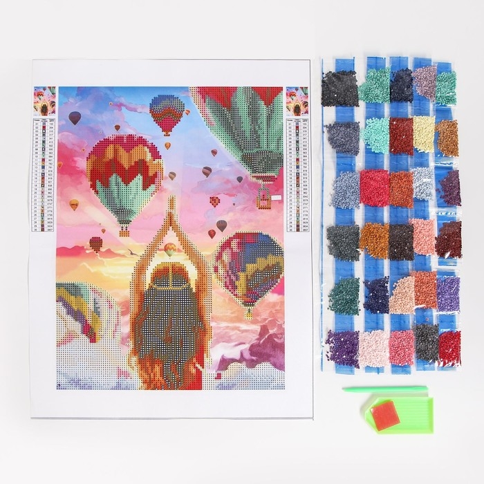 Алмазная мозаика с частичным заполнением «Воздушные шары» 30х40 см, холст Алмазная мозаика с частичным заполнением «Воздушные шары» 30х40 см, холст