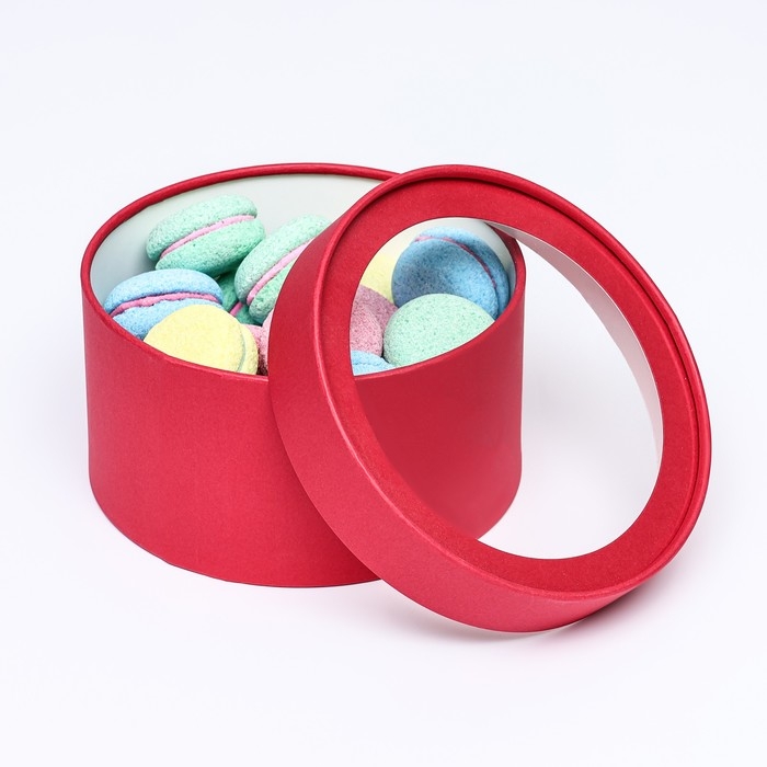 Подарочная коробка Подарочная коробка "Рубин" красный, завальцованная с окном, 18 х 10 см