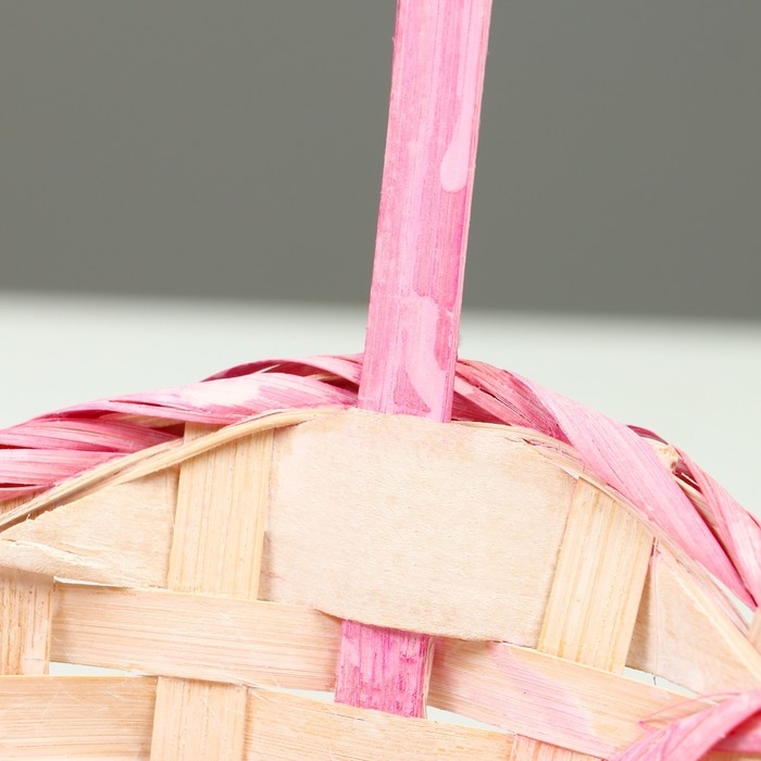 Набор корзин плетеных (бамбук),19xH7,5X9,5x31см,22x9x11x34,24x9x11см,5x35см, 3 шт, розовая Набор корзин плетеных (бамбук),19xH7,5X9,5x31см,22x9x11x34,24x9x11см,5x35см, 3 шт, розовая