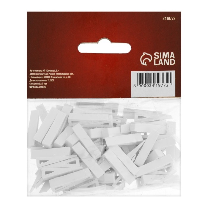 Клин для кладки плитки ЛОМ, 24 х 7 х 5 мм, в упаковке 100 шт. Клин для кладки плитки ЛОМ, 24 х 7 х 5 мм, в упаковке 100 шт.