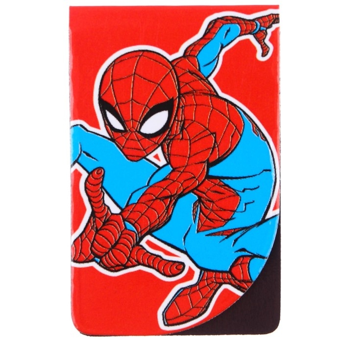 Открытка с магнитными закладками Открытка с магнитными закладками "Настоящему герою!", Человек-паук, 4 шт.