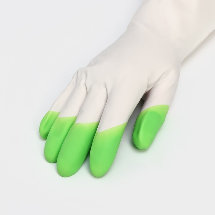 Перчатки хозяйственные Доляна, суперпрочные, размер M, ПВХ, цвет МИКС Перчатки хозяйственные Доляна, суперпрочные, размер M, ПВХ, цвет МИКС