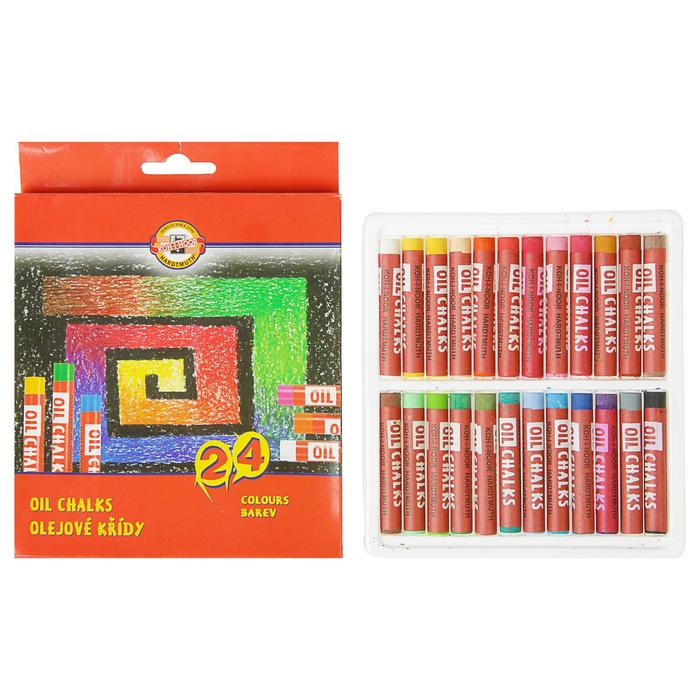 Пастель масляная 24 цвета, Koh-I-Noor 8314, картонная упаковка , европодвес Пастель масляная 24 цвета, Koh-I-Noor 8314, картонная упаковка , европодвес