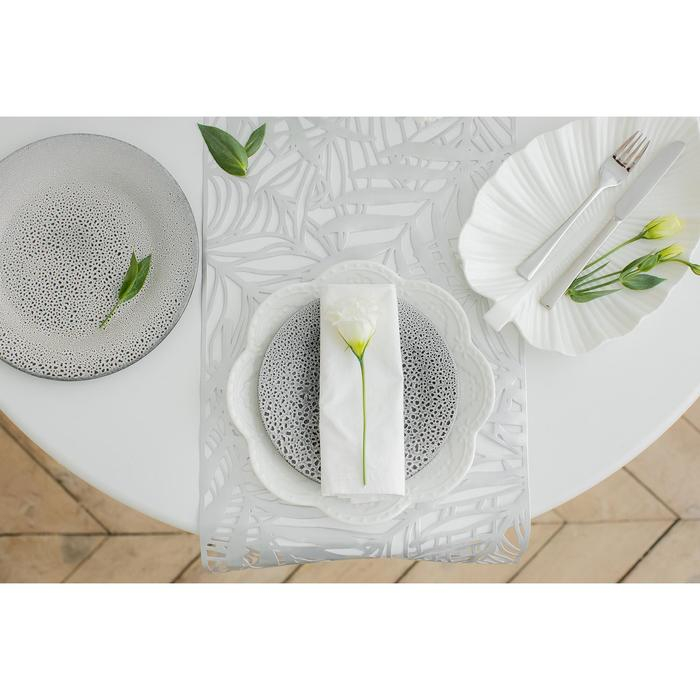 Тарелка фарфоровая Доляна «Сьюзен», d=27 см, цвет белый