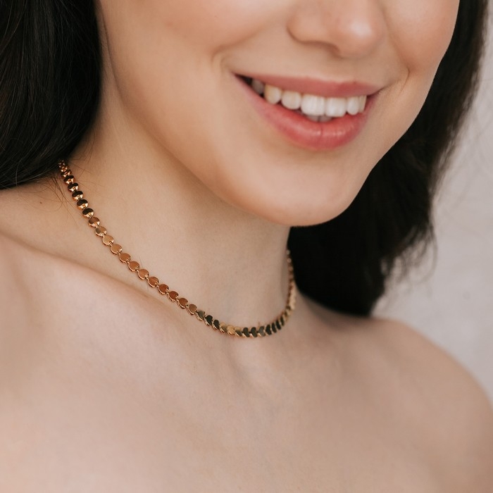 Чокер «Античность» диск, цвет золото, L=37 см Чокер «Античность» диск, цвет золото, L=37 см