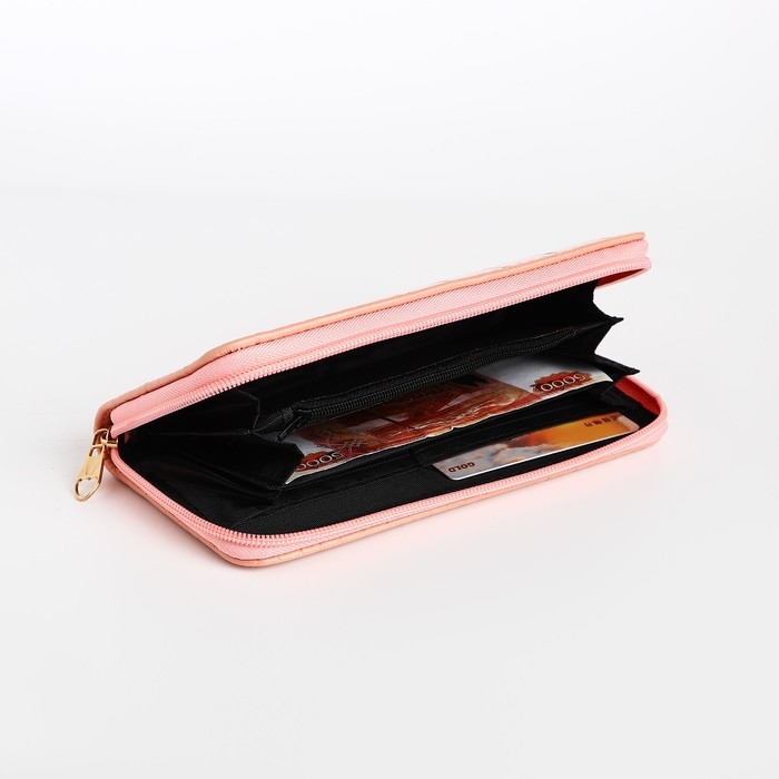 Кошелёк женский на молнии, цвет розовый Кошелёк женский на молнии, цвет розовый