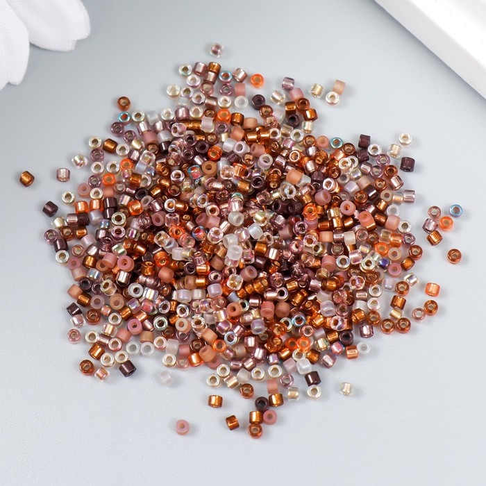 Бисер стекло 12/0  Бисер стекло 12/0 "Перламутр. Карамельное ассорти" 10 гр