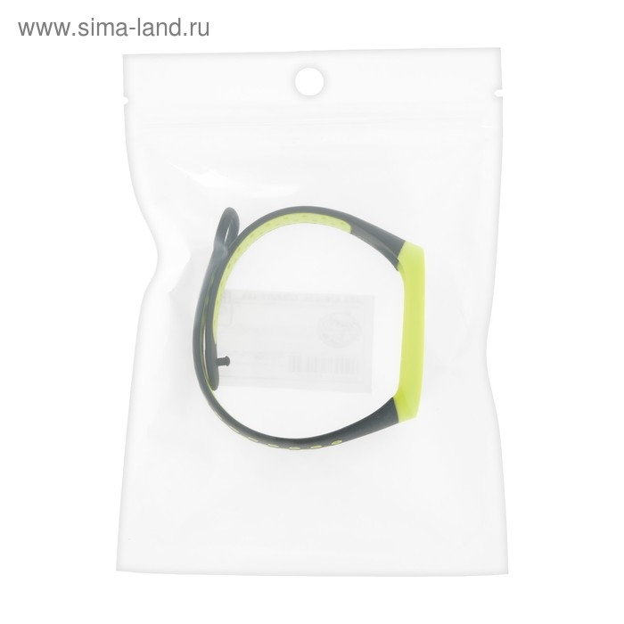 Ремешок для фитнес-браслета Mi Band 3/4 Luazon, с перфорацией, черно-зеленый Ремешок для фитнес-браслета Mi Band 3/4 Luazon, с перфорацией, черно-зеленый