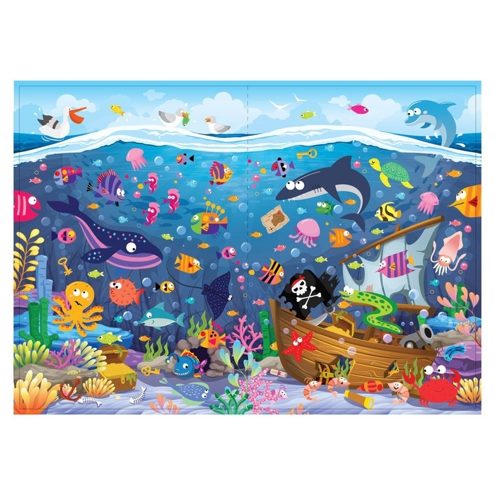 Книга «Морские глубины», 70 наклеек, со светящимися наклейками, 4 стр. Книга «Морские глубины», 70 наклеек, со светящимися наклейками, 4 стр.