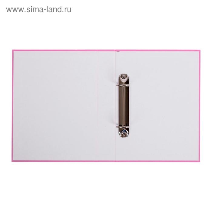 Папка на 2 кольцах А5, Hatber NEWtone, 35 мм, 1500 мкм, розовая, с рисунком Папка на 2 кольцах А5, Hatber NEWtone, 35 мм, 1500 мкм, розовая, с рисунком