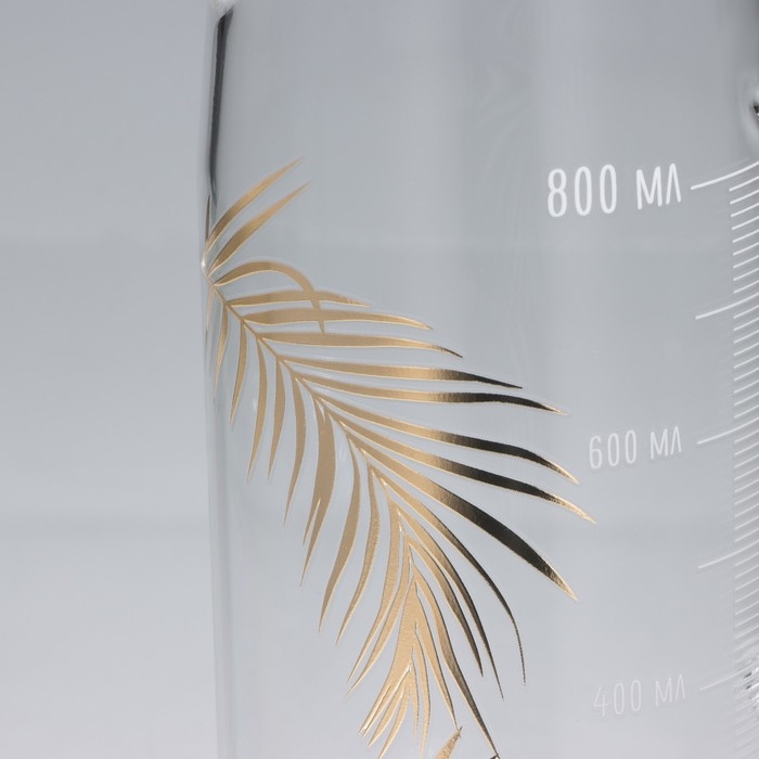 Кувшин стеклянный с бамбуковой крышкой «Тропики», 1000 мл, с крышкой Кувшин стеклянный с бамбуковой крышкой «Тропики», 1000 мл, с крышкой