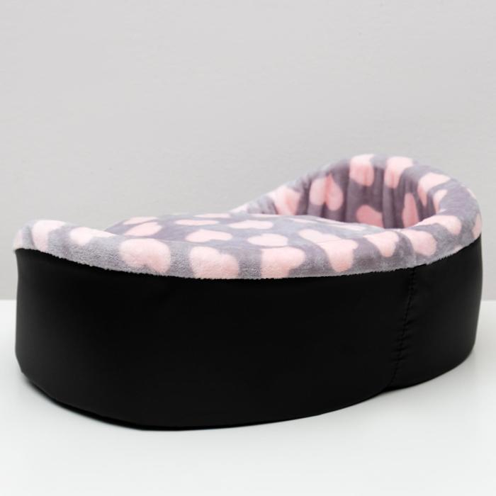 Лежанка  Лежанка "Оксфорд" №4, с мехом, 53 х 43 х 16 см микс цветов