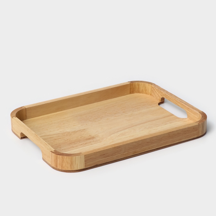 Поднос с ручками «Люкс», 30×23×2,8 см, гевея Поднос с ручками «Люкс», 30×23×2,8 см, гевея