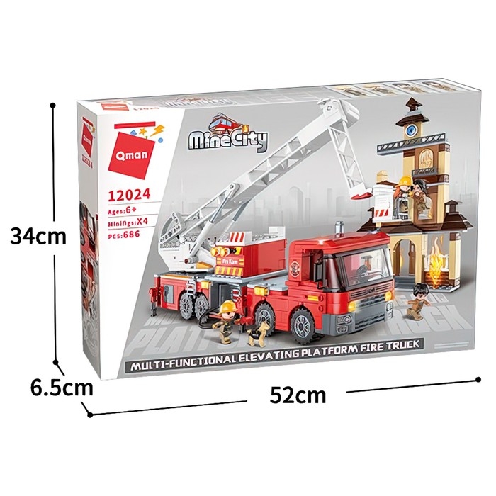Конструктор Огнеборцы «Пожар в многоэтажке», 686 деталей Конструктор Огнеборцы «Пожар в многоэтажке», 686 деталей
