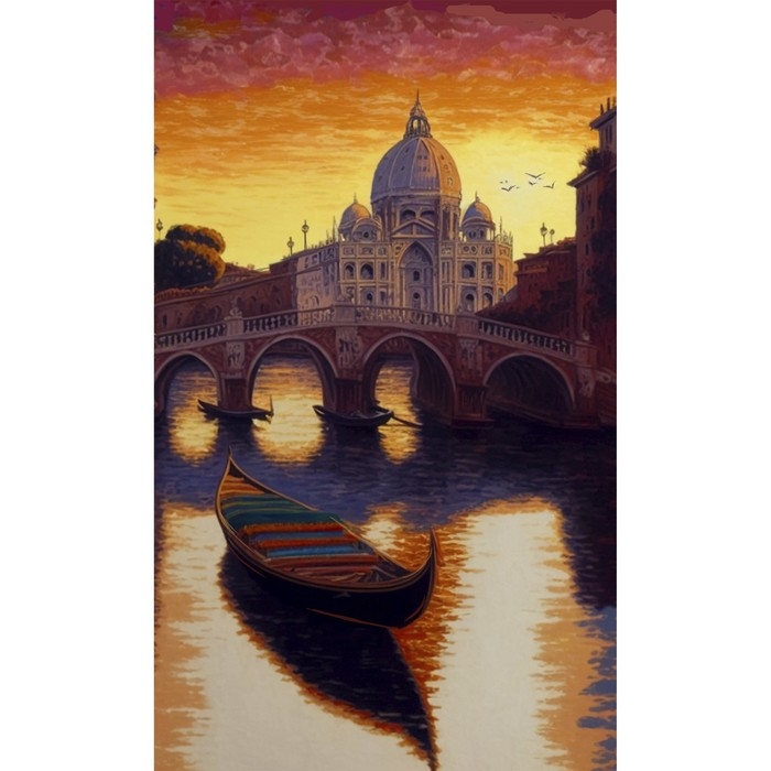 Картина по номерам панно &laquo;Гондола&raquo;, 30 х 50 см