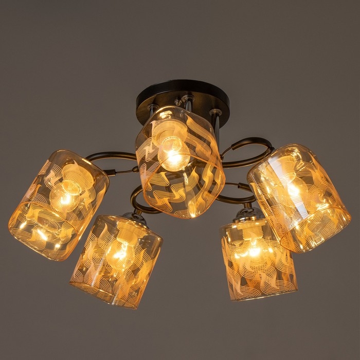 Люстра Люстра "Арнелла" 5хЕ27 40Вт чёрный 58х58х27 см BayerLux