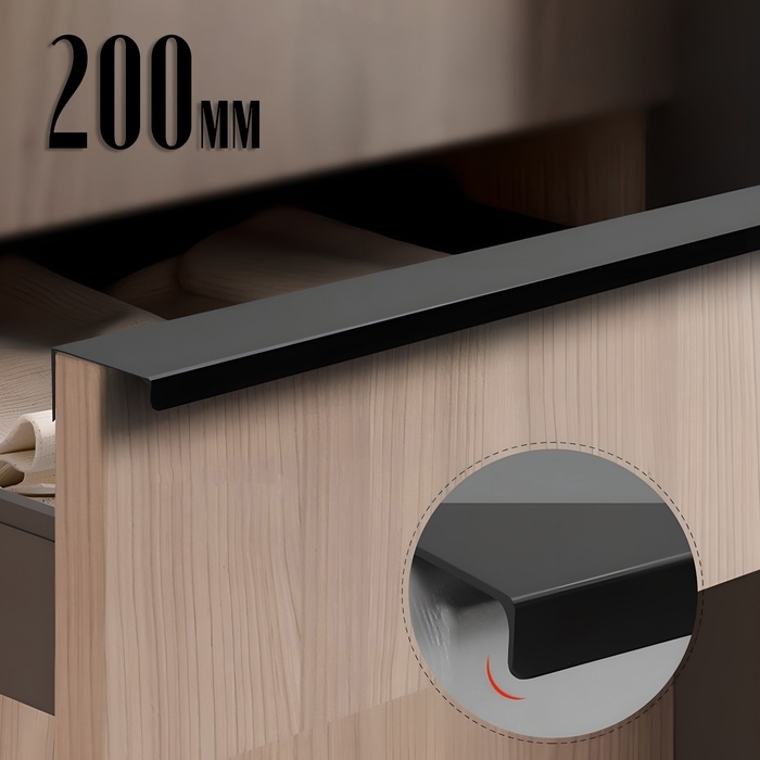 Ручка CAPPIO RT001BL, L=200 мм, м/о 160 мм, цвет черный Ручка CAPPIO RT001BL, L=200 мм, м/о 160 мм, цвет черный