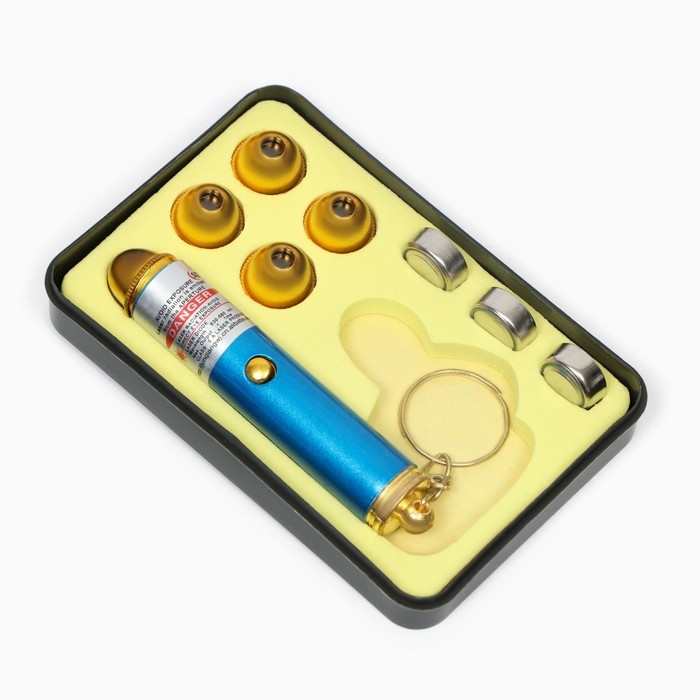 Лазерная указка  Лазерная указка "Мастер К", 4 насадки, 3 LR44