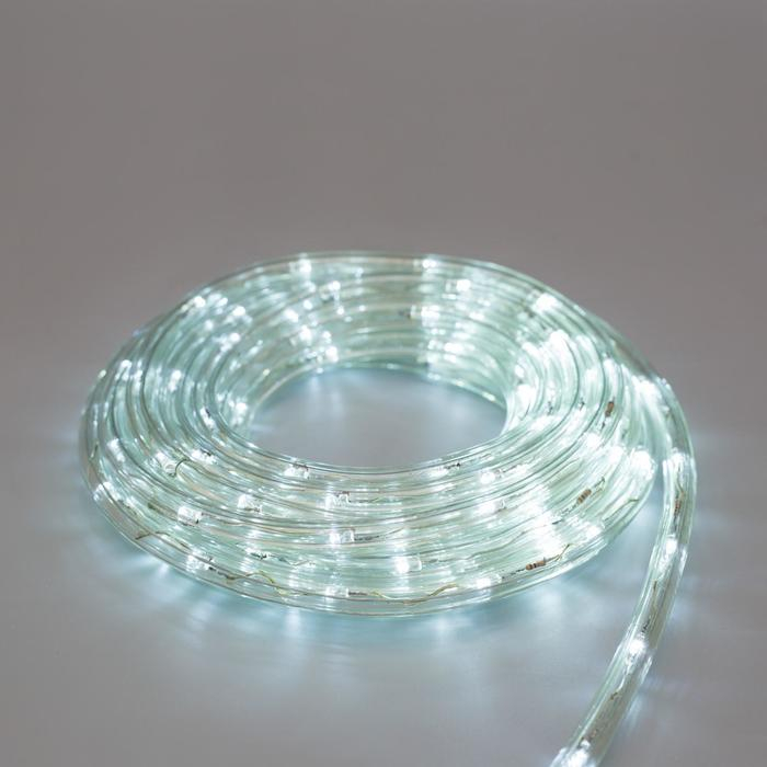 Световой шнур Luazon Lighting 10 мм, IP65, 5 м, 24 LED/м, 220 В, 8 режимов, свечение белое Световой шнур Luazon Lighting 10 мм, IP65, 5 м, 24 LED/м, 220 В, 8 режимов, свечение белое