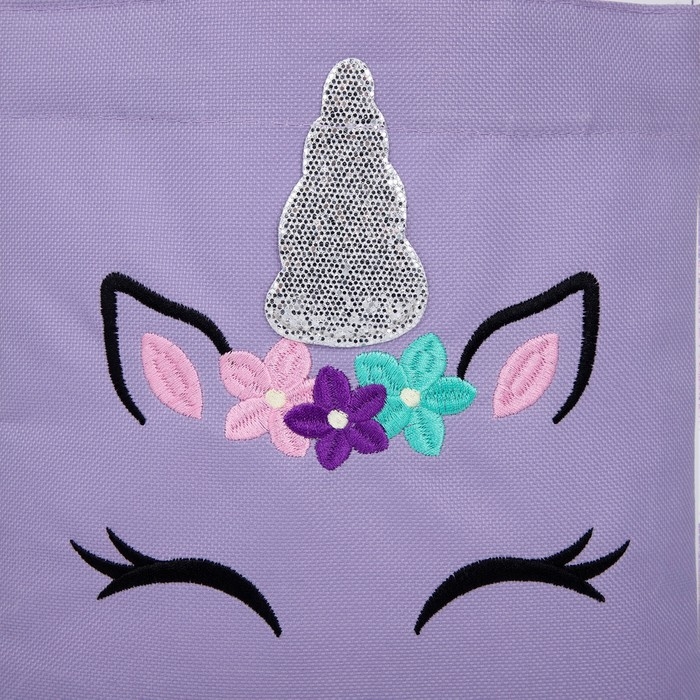 Шопер детский для девочки с допиками «Единорожик», 32х23см Шопер детский для девочки с допиками «Единорожик», 32х23см