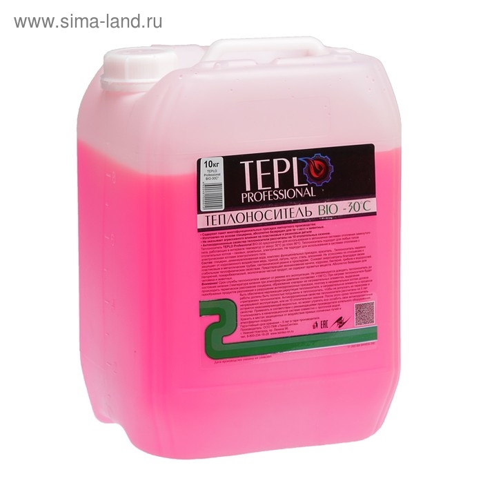 Теплоноситель TEPLO Professional BIO - 30, основа глицерин, 10 кг