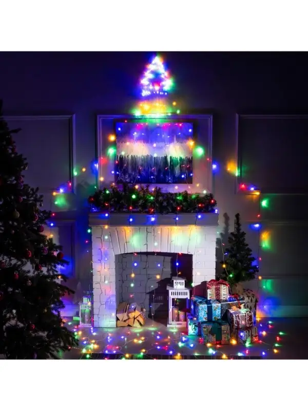 Светодиодная фигура &laquo;Ёлка&raquo; 3.5 м, пластик, 9 нитей, 31 В, свечение мульти