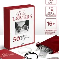 Игра для пар &laquo;The Lovers&raquo;, 50 карт, гирлянда, парные браслеты, 16+