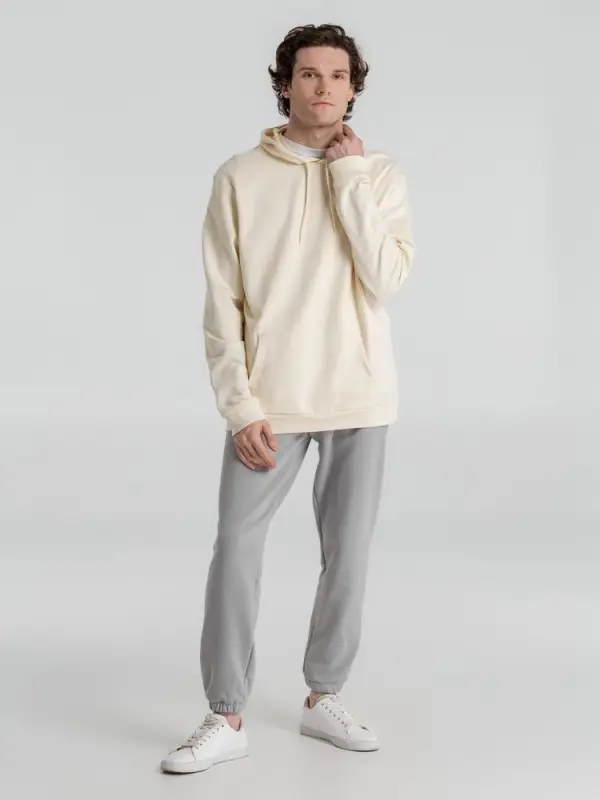 Толстовка с капюшоном унисекс Hoodie, светло-желтая, размер S