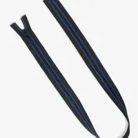 Молния &laquo;Трактор&raquo;, №5, разъёмная, замок автомат, 80 см, чёрная, синяя