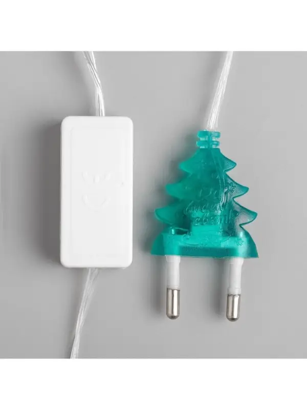 Гирлянда &laquo;Нить&raquo; 5 м с насадками &laquo;Шарики акриловые&raquo;, IP20, прозрачная нить, 20 LED, свечение мульти (RG/RB), мигание, 220 В