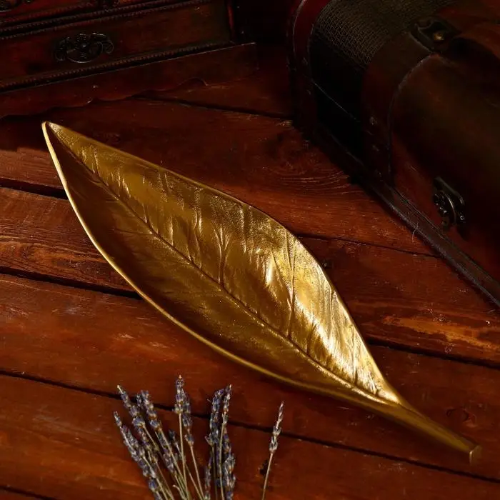 Блюдо Блюдо "Лист" алюминий 41,5х11х3 см