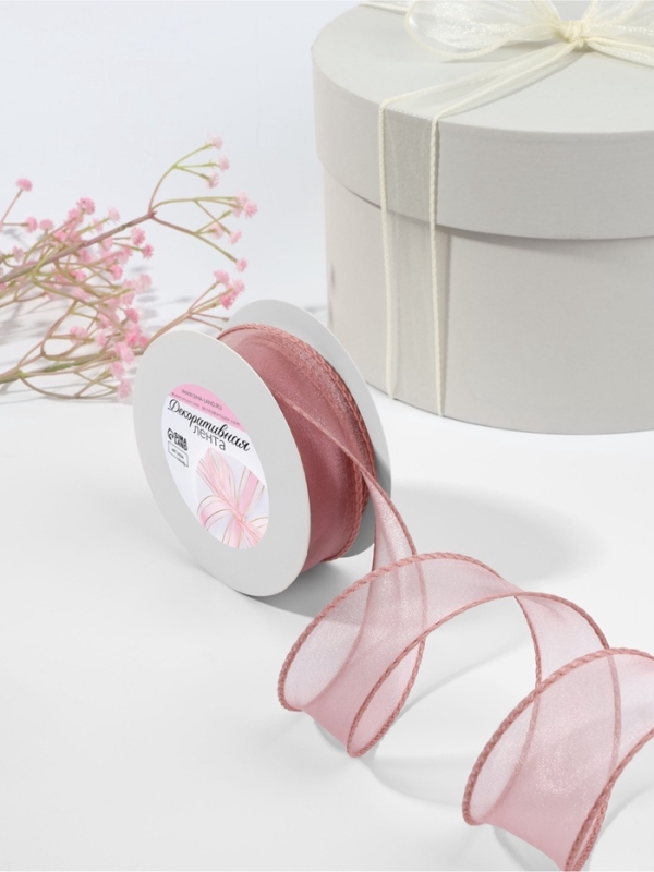 Лента капроновая «Волна», с блеском, 40 мм, 10 ± 1 м, цвет сливовый №31 Лента капроновая «Волна», с блеском, 40 мм, 10 ± 1 м, цвет сливовый №31