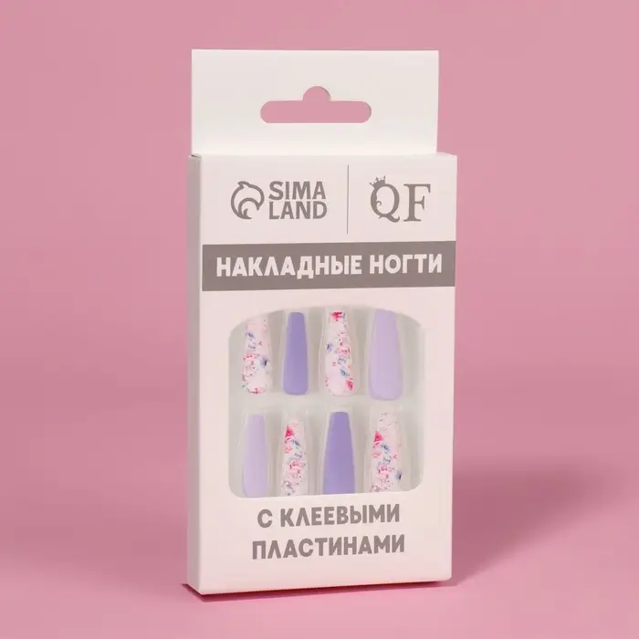 Накладные ногти &laquo;Весна&raquo;, 12 шт., с клеевыми пластинами, форма балерина, разноцветные