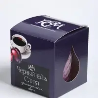 Ароматическая свеча в стакане &laquo;Чёрный чай и слива&raquo;, 8&times;8.5 см, 30 ч