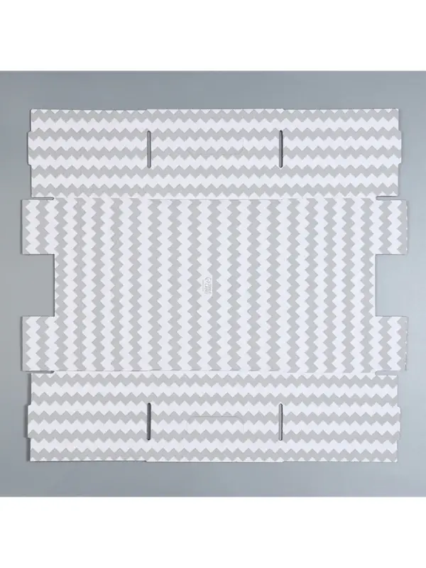 Коробка подарочная складная белая, упаковка, &laquo;Зигзаги&raquo;, 32 х 25 х 16 см