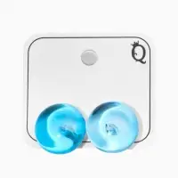 Серьги пластик "Монпансье" круг 1,5см, цвет голубой