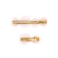 Зажим для волос "Адель" (набор 2 шт) 6,5 и 4 см, розовый