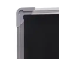 Доска магнитно-маркерная Calligrata, 90&times;120 см, черная, с полочкой, в алюминиевой рамке