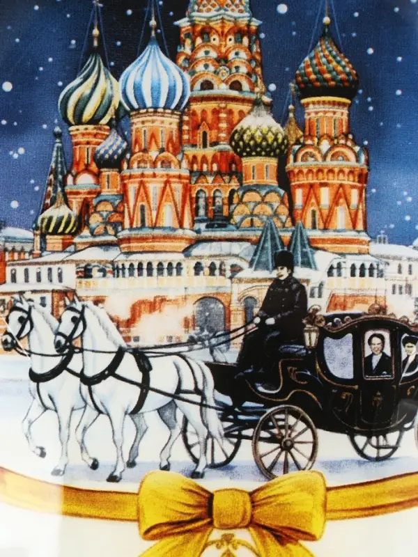 Блюдо в форме магического шара &laquo;Собор&raquo;, 18&times;22 см, стекло, разноцветное