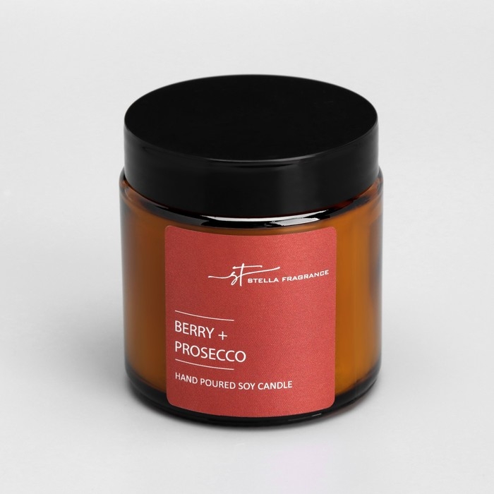 Свеча ароматическая в банке  Свеча ароматическая в банке "ST Berry+Prosecco", 90 г