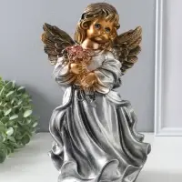 Фигура "Ангел в платье" большой" бронза 35х19х15 см