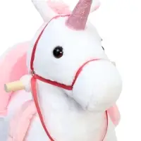 Качалка &laquo;Единорог&raquo;, со спинкой, белая