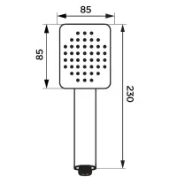 Лейка для душа ZEIN Z407, 1 режим, 85&times;85 мм, пластик, цвет хром