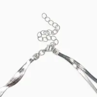 Кулон на затяжке многослойный &laquo;Медальон круг&raquo;, 2 яруса L=40, 70 см, медь, цвет серебро