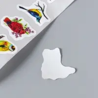 Наклейки бумага &laquo;Экзотические птицы&raquo;, d=2.5 см 500 шт. в рулоне 3&times;6.5&times;6.5 см