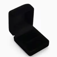 Футляр под серьги, кольцо &laquo;Традиции&raquo;, бархатный, 4.5&times;5 см, чёрный