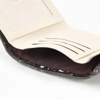 Кошелёк женский на кнопке, 10.5&times;2.5&times;8.5 см, чёрный/белый