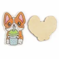 Алмазная мозаика 4в1 для детей. Создание стикеров, магнитов, брелоков и картины &laquo;Милые животные&raquo;, набор для творчества