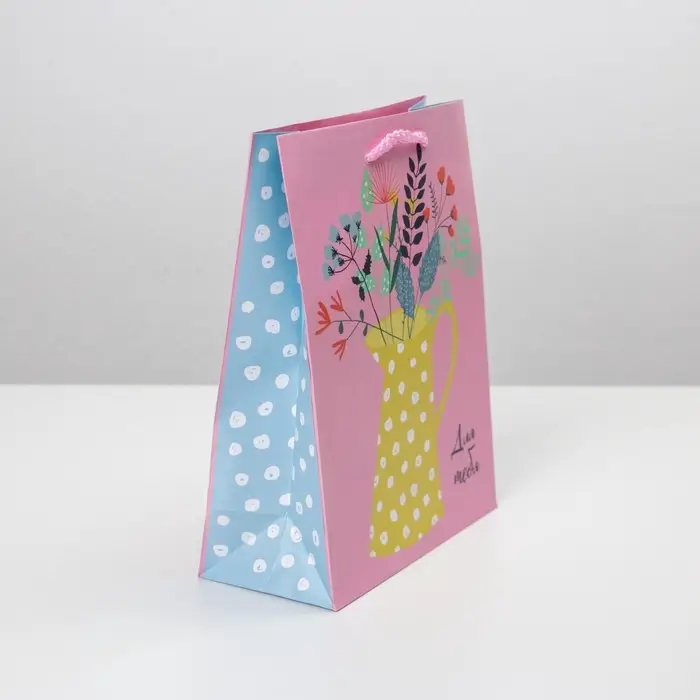 Пакет подарочный ламинированный, упаковка, With love, MS 18 х 23 х 8 см Пакет подарочный ламинированный, упаковка, With love, MS 18 х 23 х 8 см